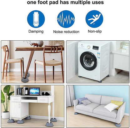 Anti-Vibration Pads for Washing Machine & Furniture (4 Pcs)