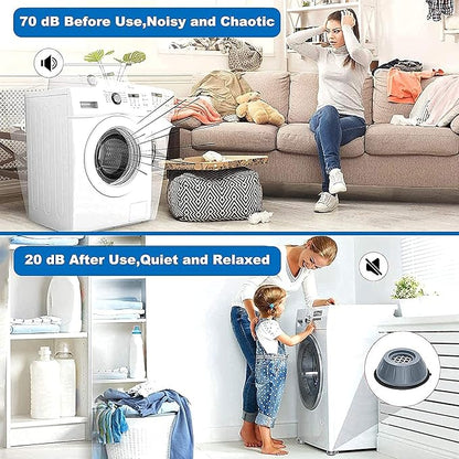 Anti-Vibration Pads for Washing Machine & Furniture (4 Pcs)